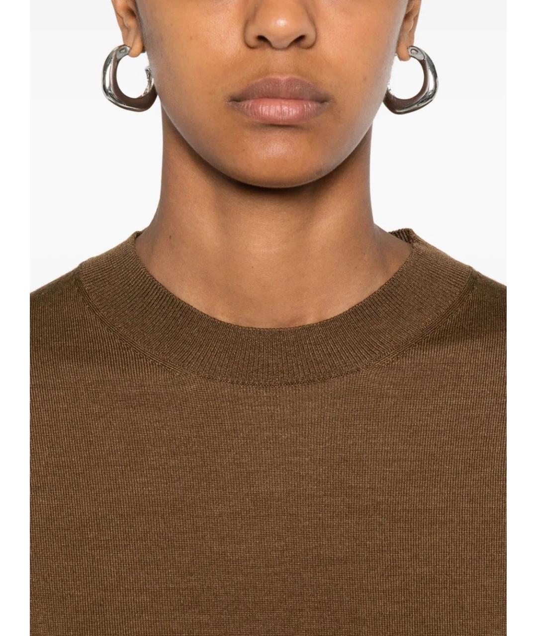 Ami Paris Коричневый шерстяной джемпер / свитер, фото 5