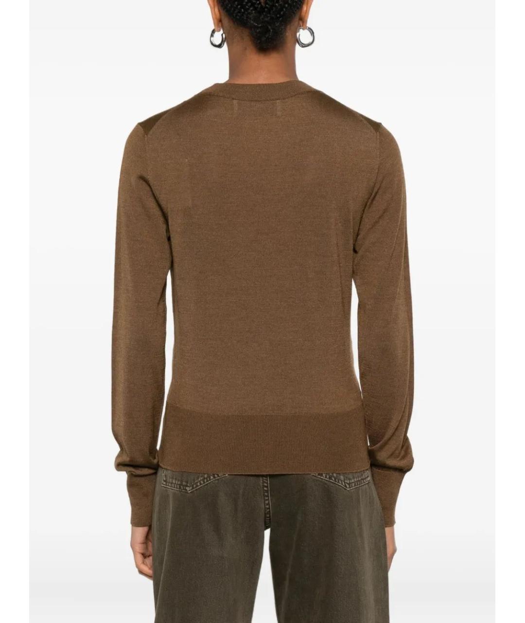 Ami Paris Коричневый шерстяной джемпер / свитер, фото 4