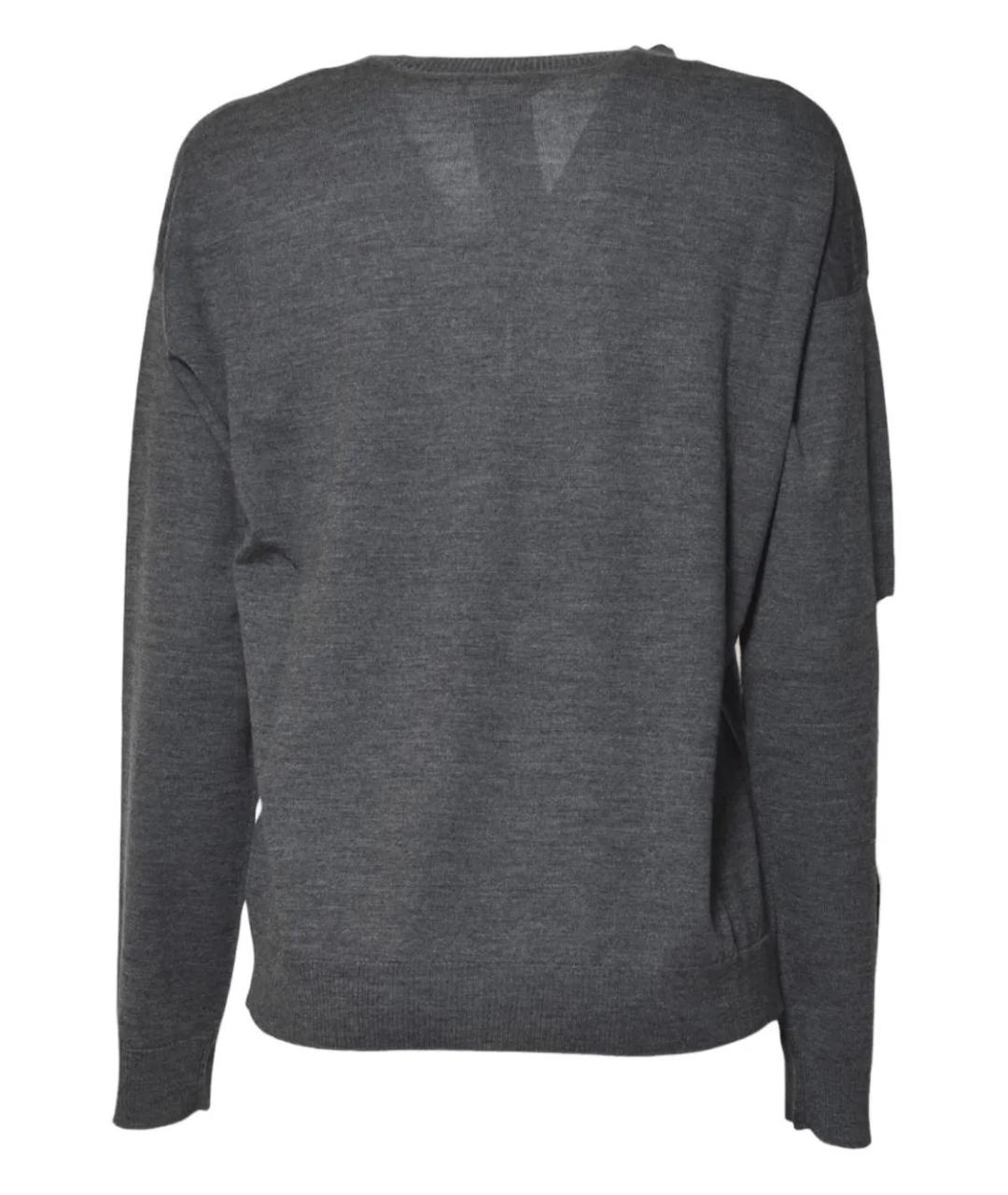 WEEKEND MAX MARA Серый кашемировый джемпер / свитер, фото 2