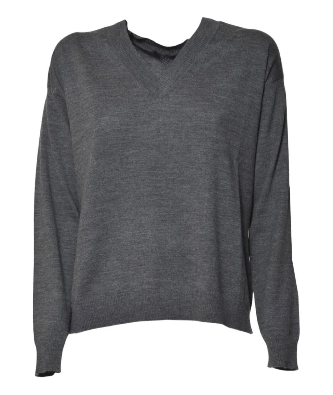 WEEKEND MAX MARA Серый кашемировый джемпер / свитер, фото 1