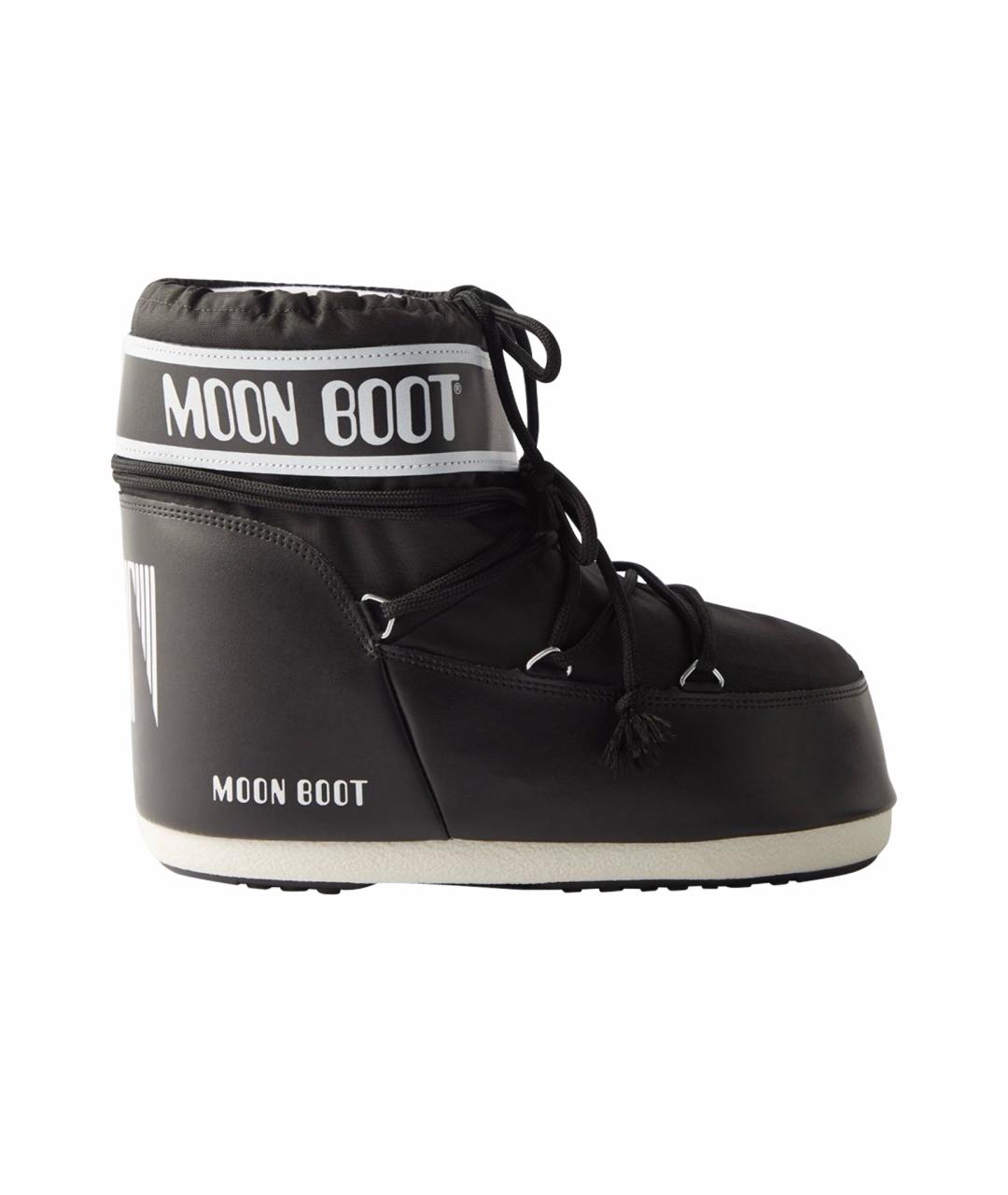 MOON BOOT Черные синтетические полусапоги, фото 1