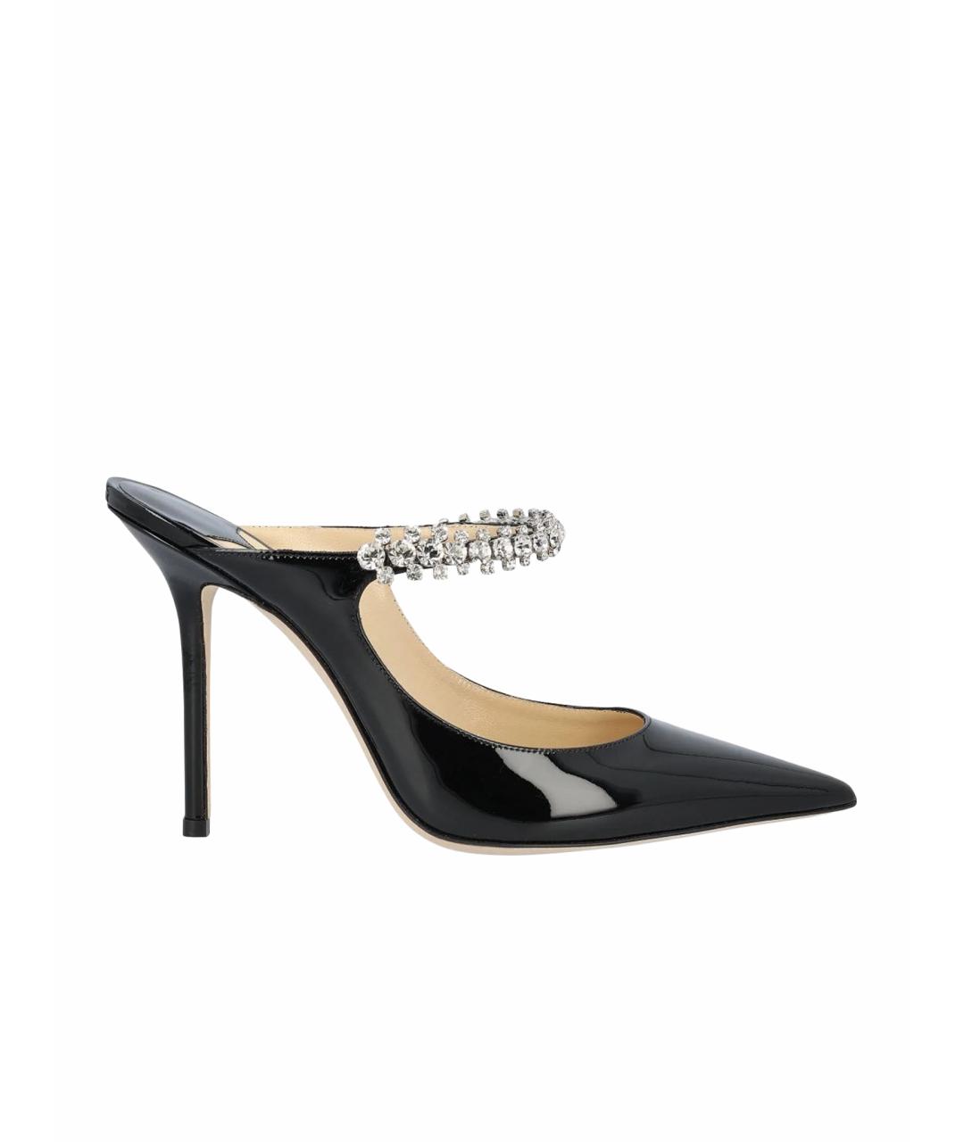 JIMMY CHOO Черные мюли из лакированной кожи, фото 1