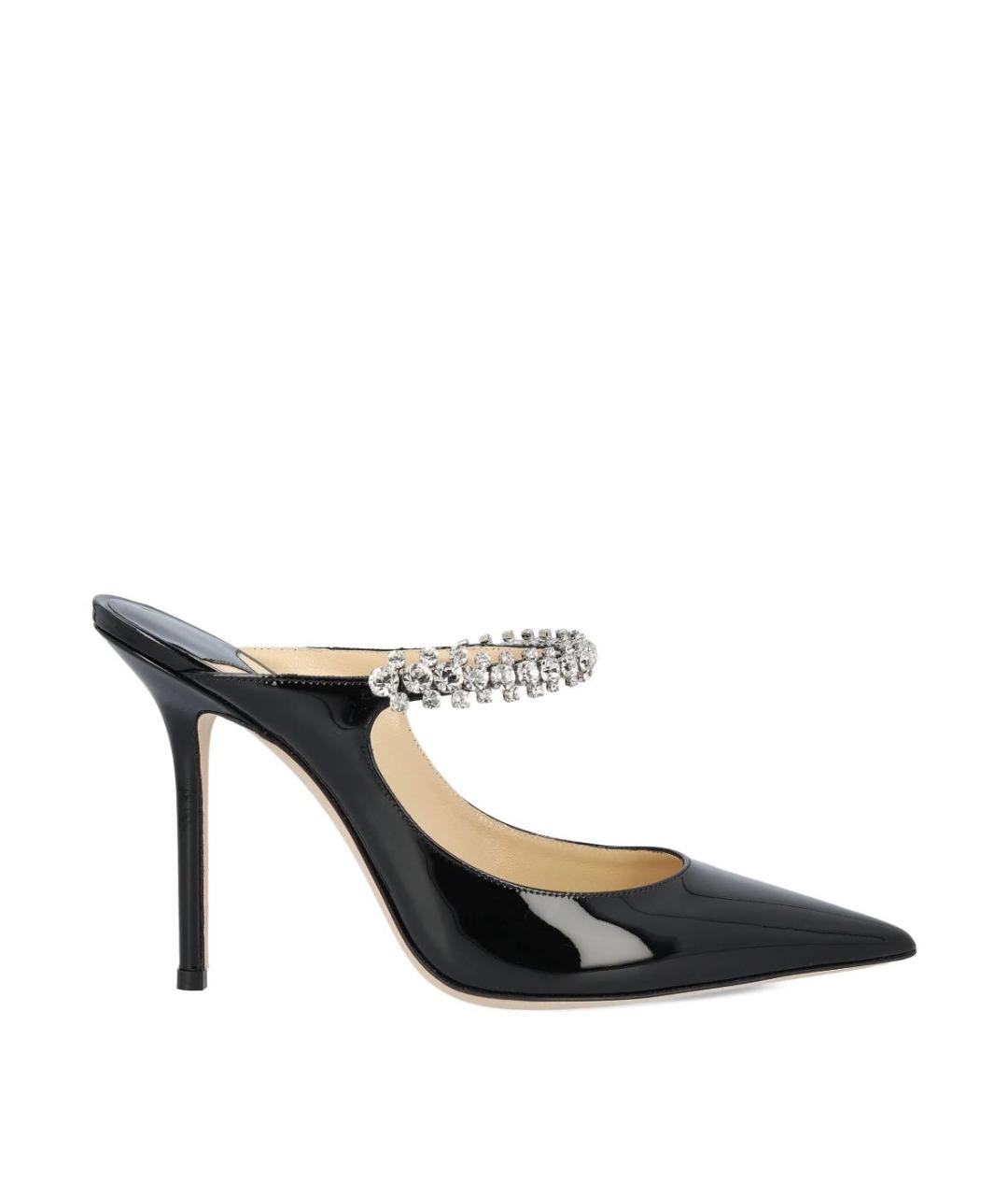 JIMMY CHOO Черные мюли из лакированной кожи, фото 7