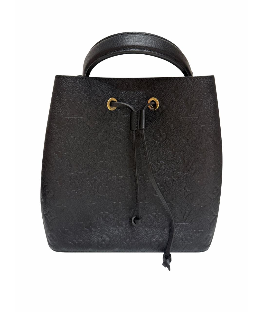 LOUIS VUITTON Черная кожаная сумка тоут, фото 1