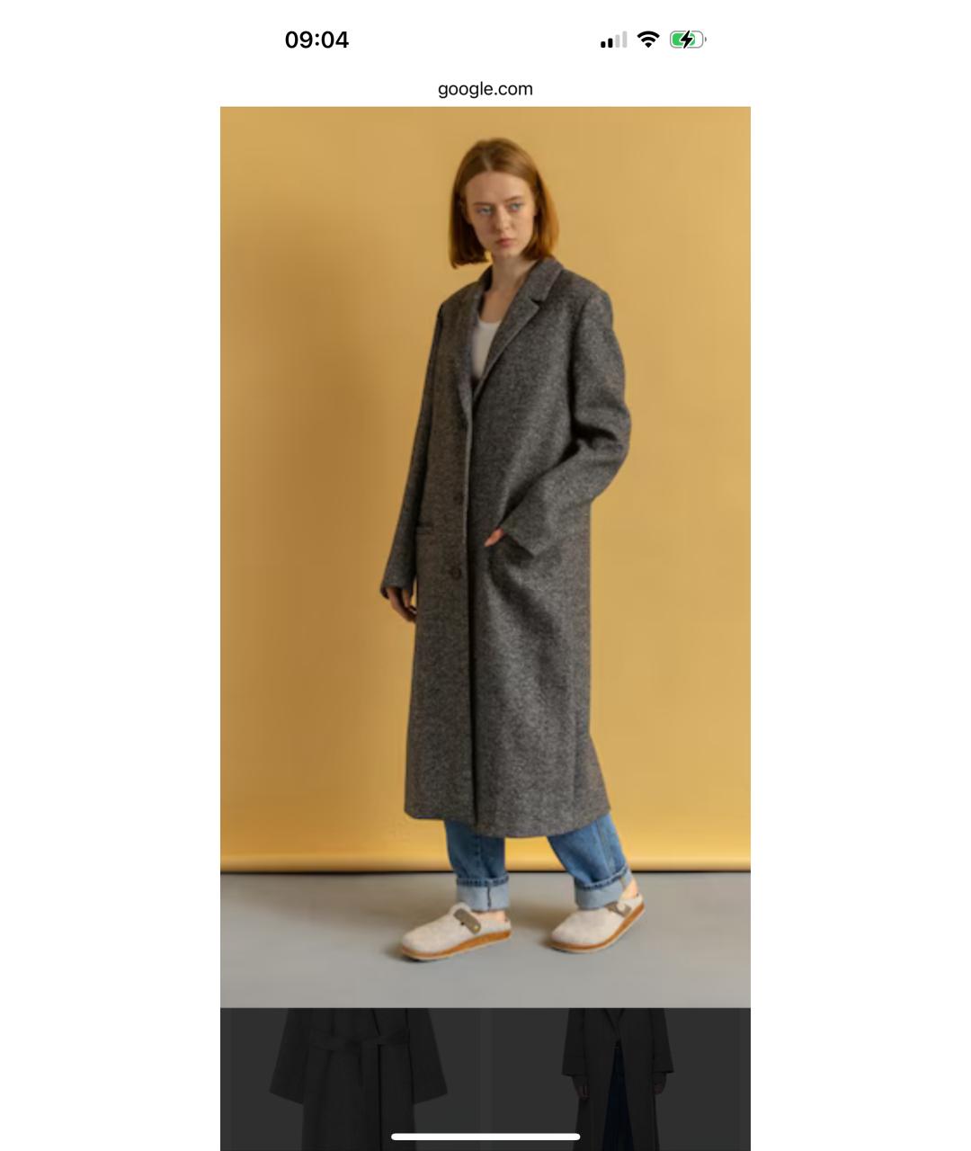 COS Серое шерстяное пальто, фото 5