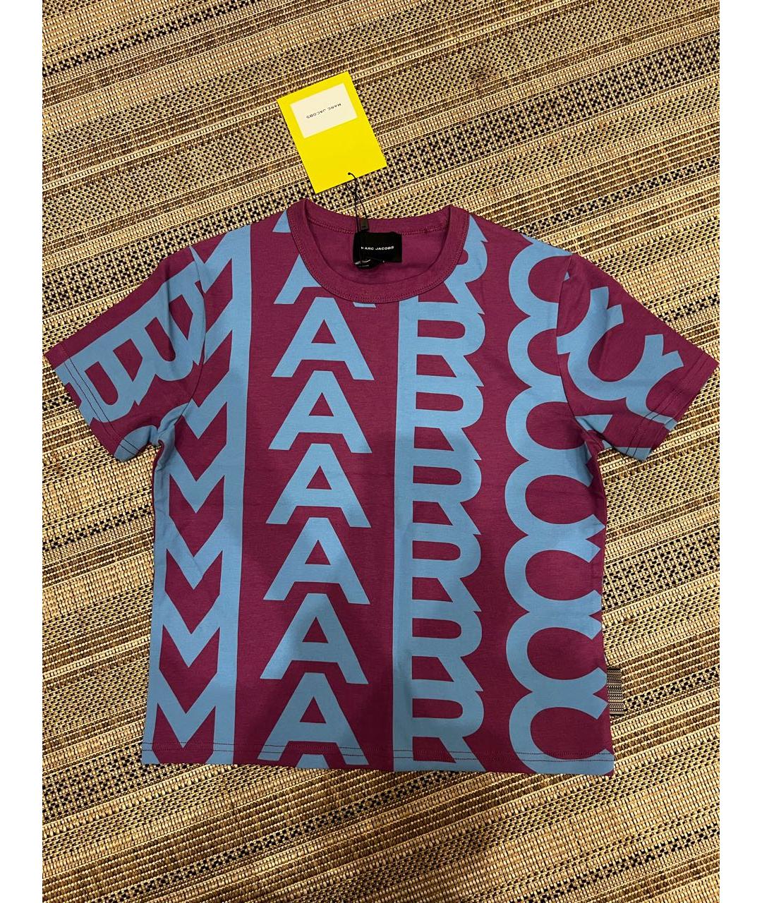 MARC JACOBS Фиолетовая хлопко-эластановая футболка, фото 5