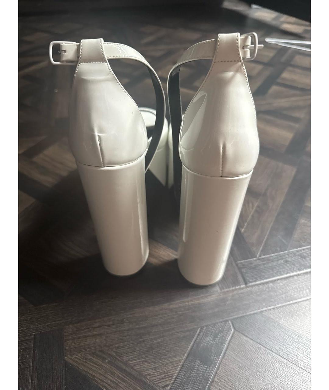 BALENCIAGA Белые кожаные туфли, фото 4