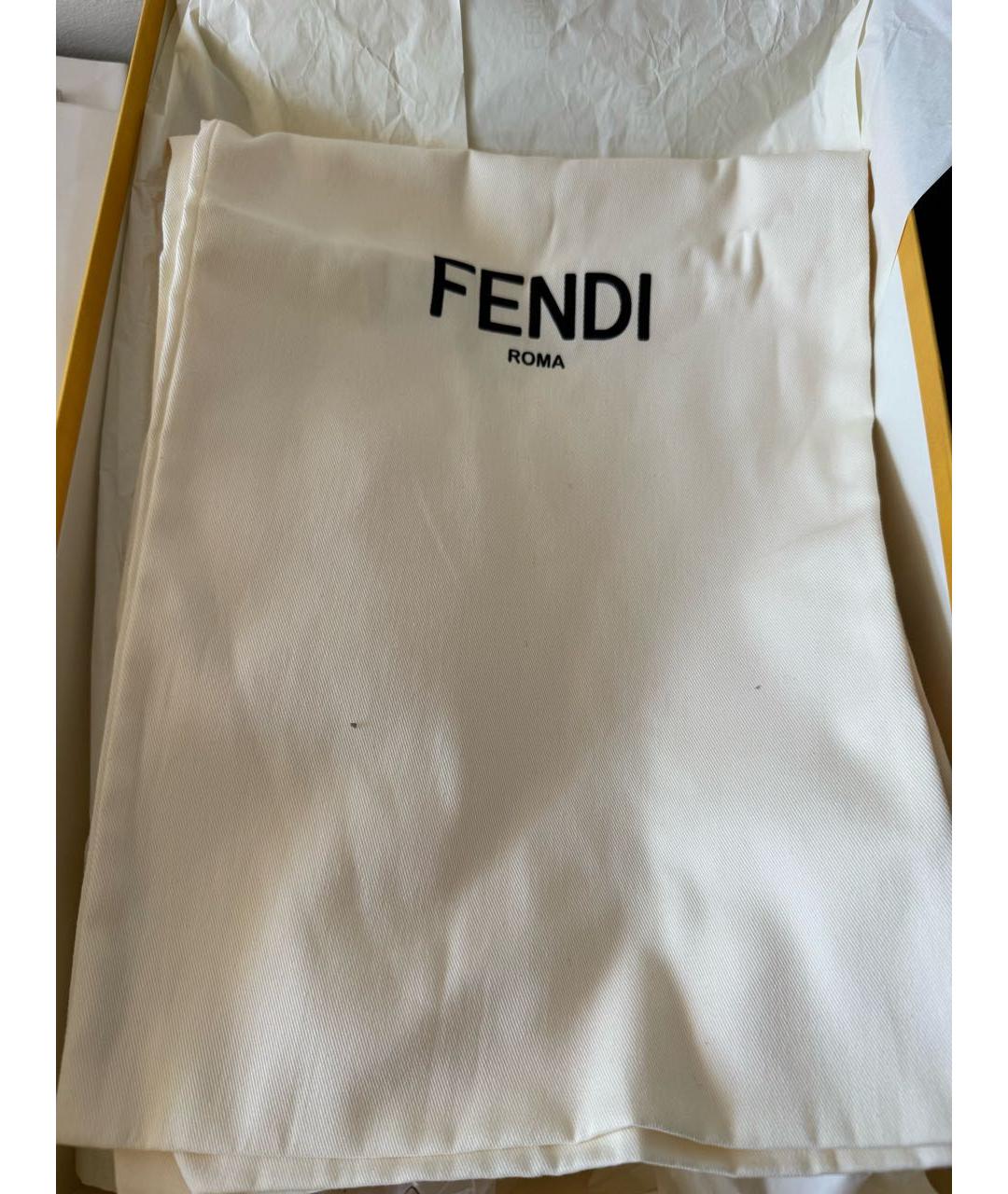 FENDI Черные кожаные ботфорты, фото 5