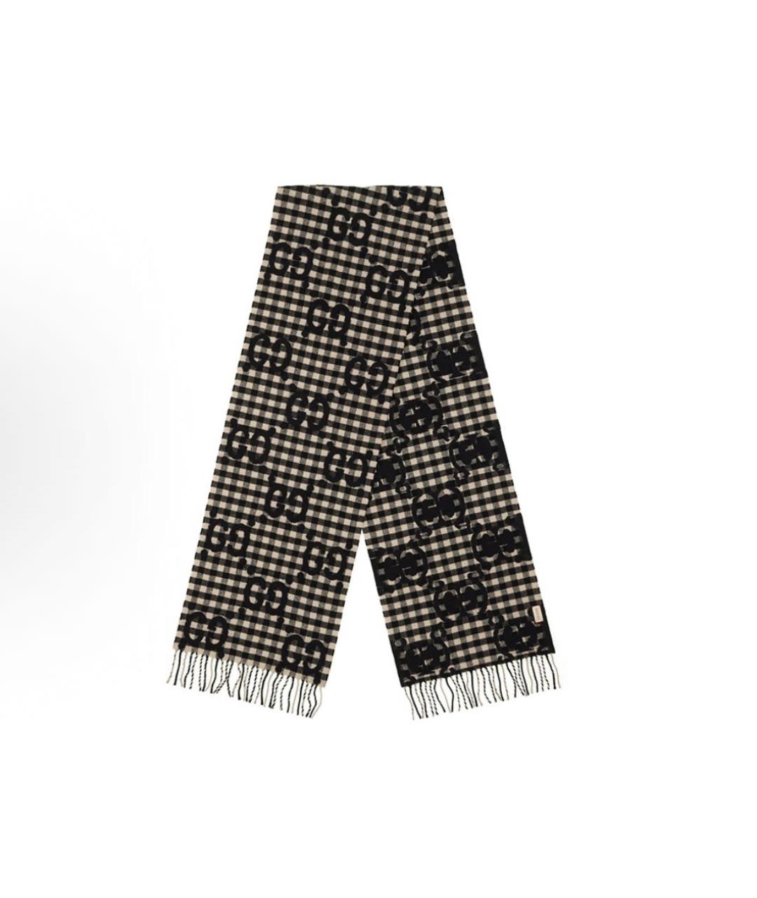 GUCCI Черный шарф, фото 2