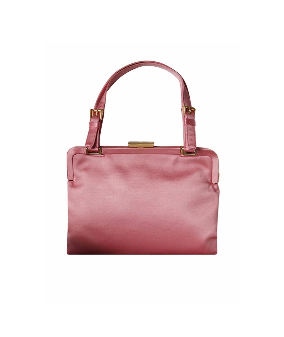 PRADA Розовая тканевая сумка с короткими ручками, фото 7