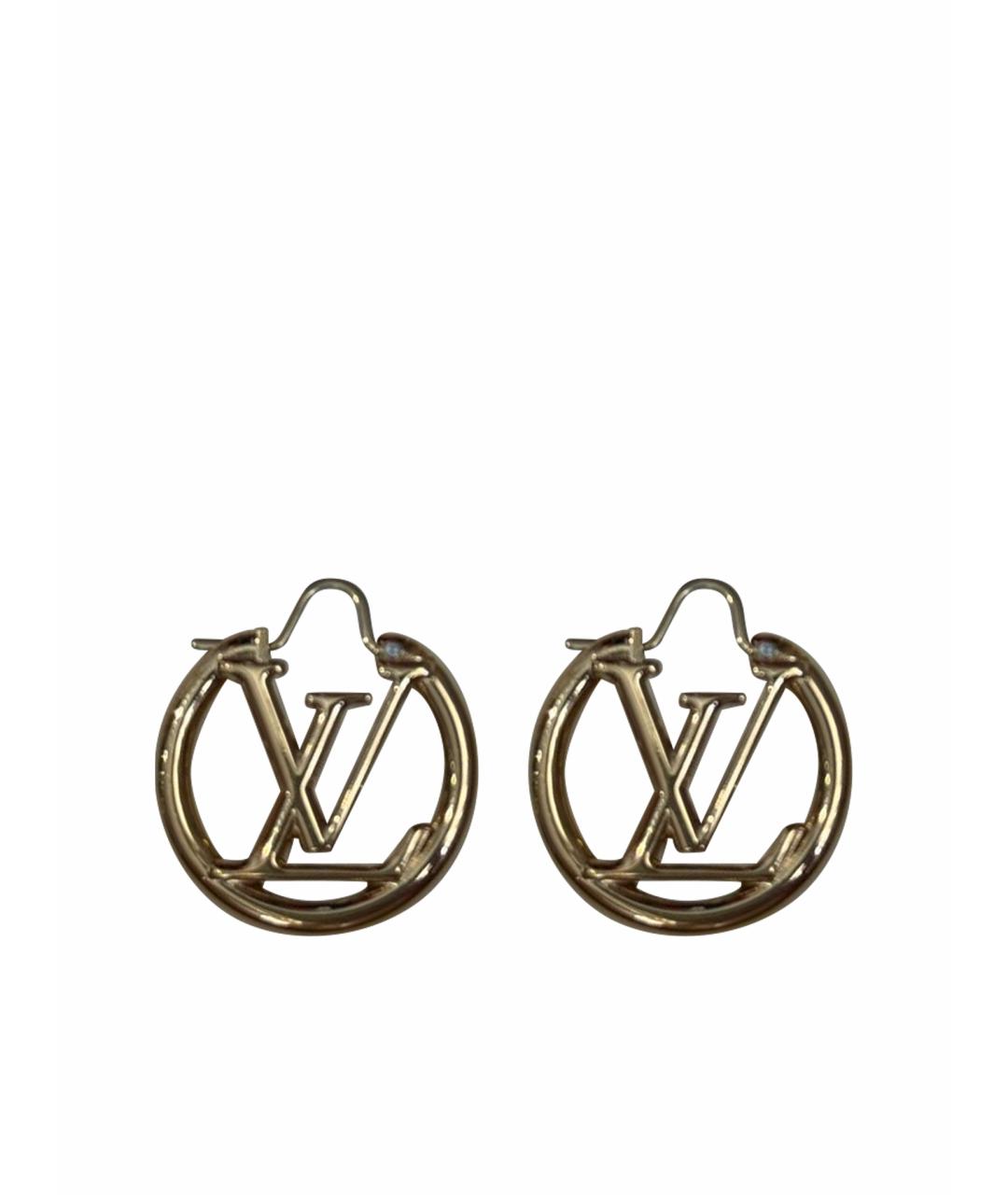 LOUIS VUITTON Золотые металлические серьги, фото 1