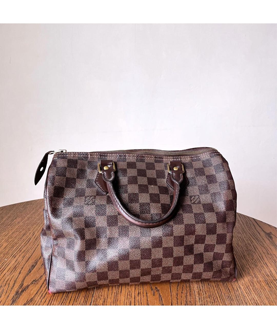 LOUIS VUITTON Коричневая кожаная сумка тоут, фото 2