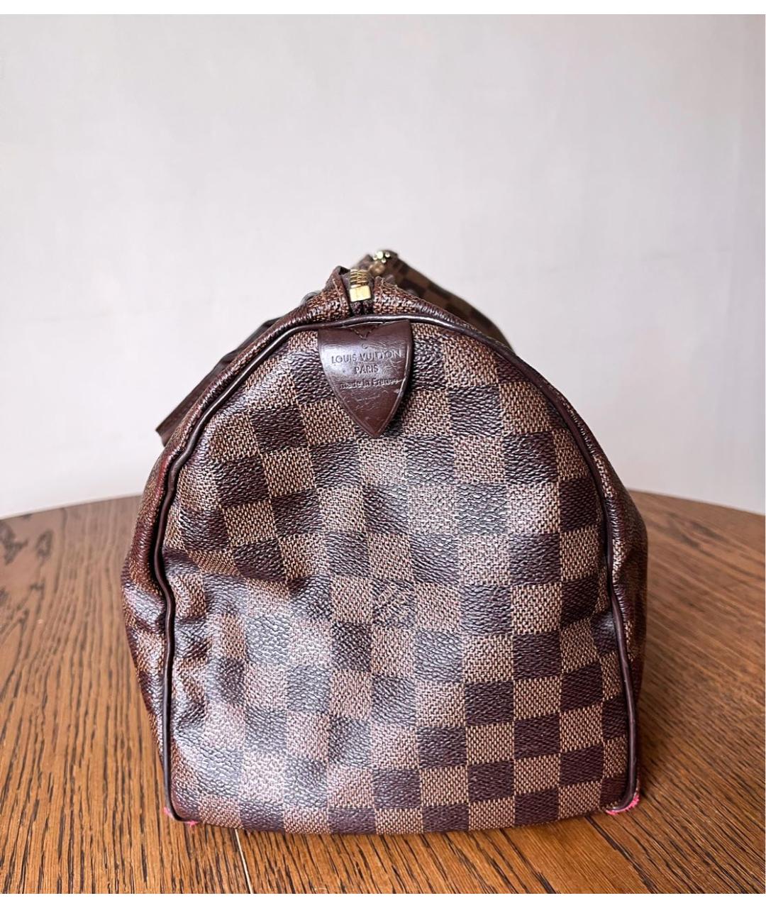LOUIS VUITTON Коричневая кожаная сумка тоут, фото 5
