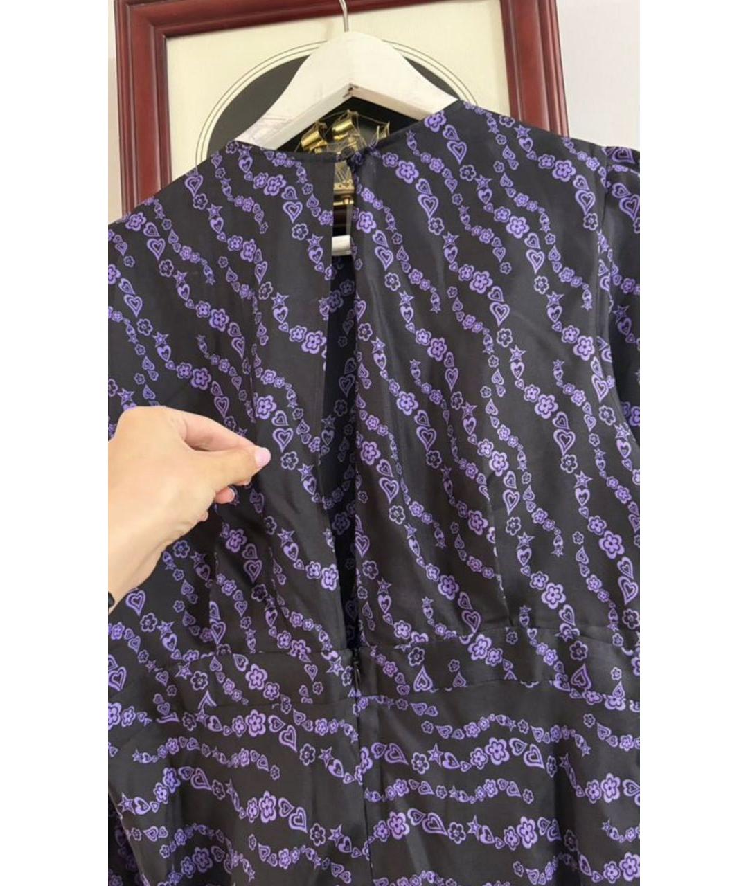 SANDRO Фиолетовое шелковое повседневное платье, фото 8