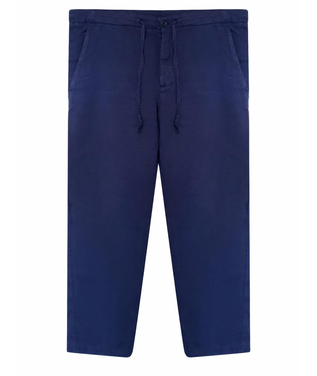 LORO PIANA Синие хлопковые повседневные брюки, фото 1