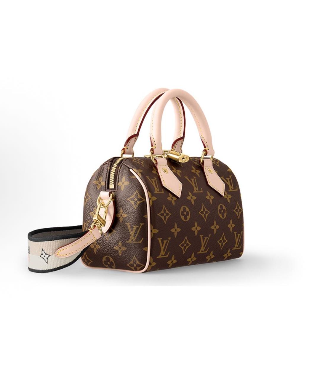 LOUIS VUITTON Коричневая кожаная сумка с короткими ручками, фото 3