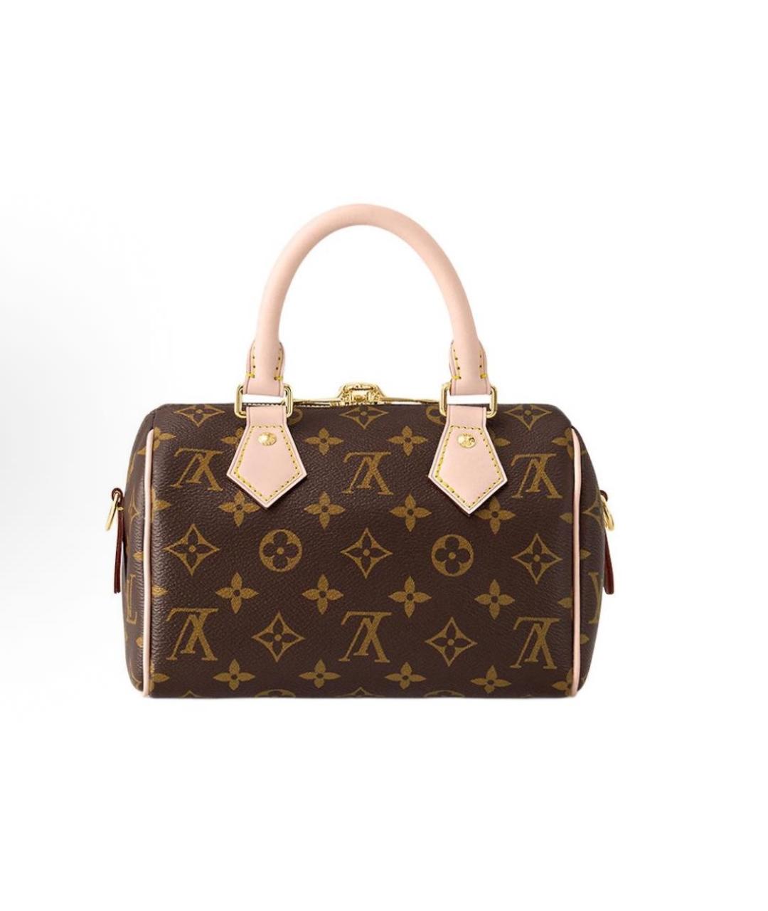 LOUIS VUITTON Коричневая кожаная сумка с короткими ручками, фото 2