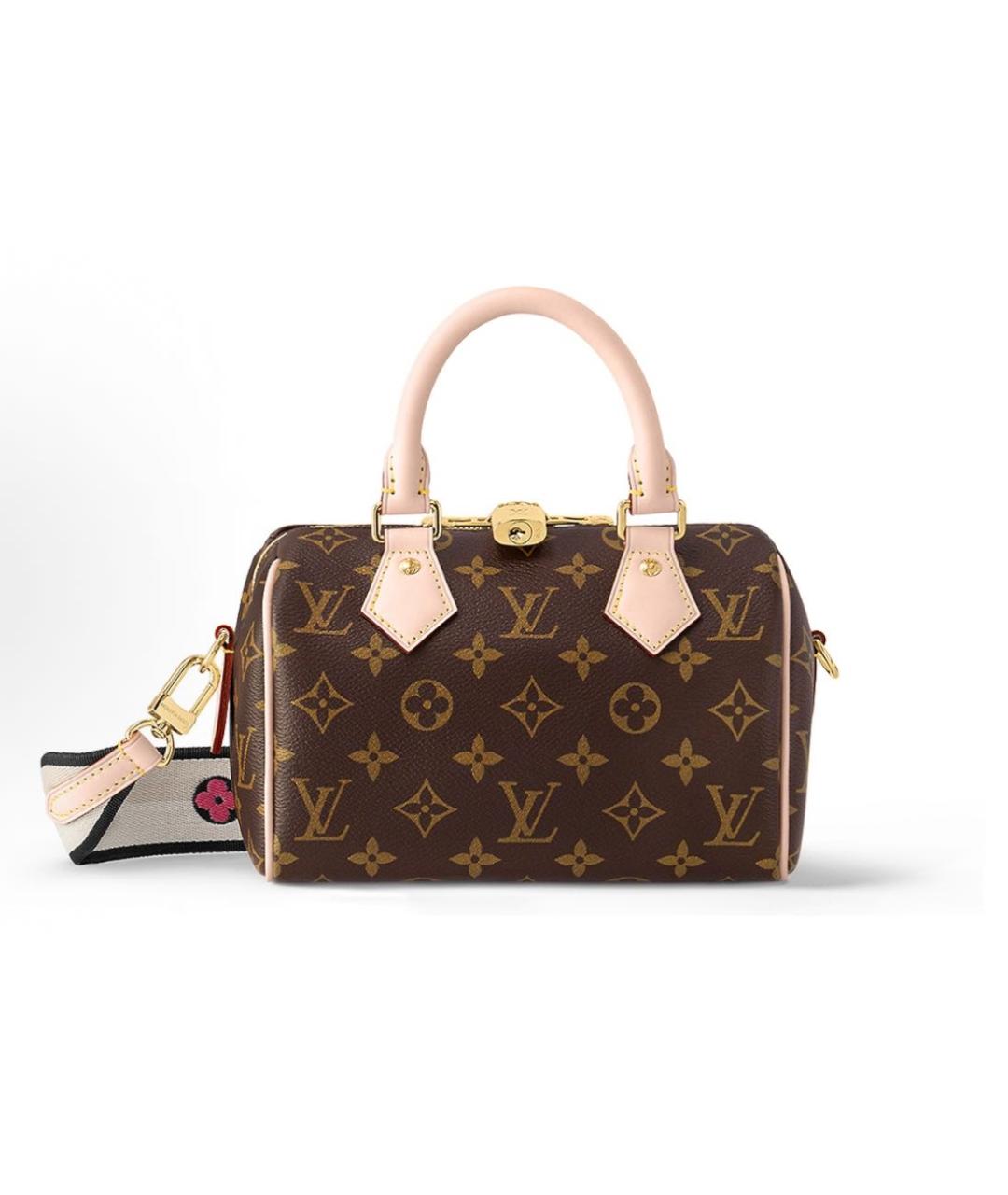 LOUIS VUITTON Коричневая кожаная сумка с короткими ручками, фото 6