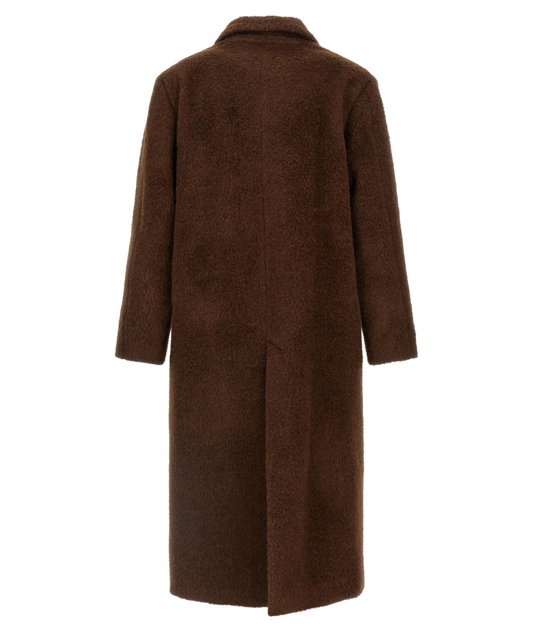 SEFR Коричневое шерстяное пальто, фото 2