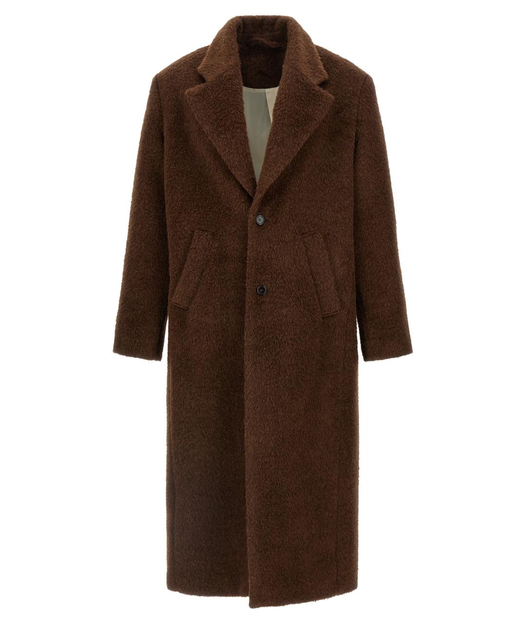 SEFR Коричневое шерстяное пальто, фото 1