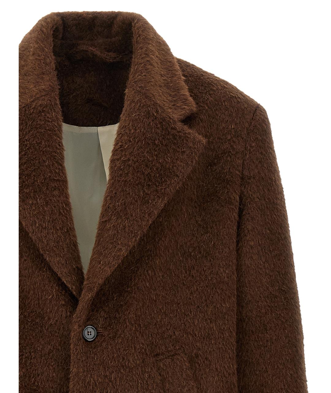 SEFR Коричневое шерстяное пальто, фото 3