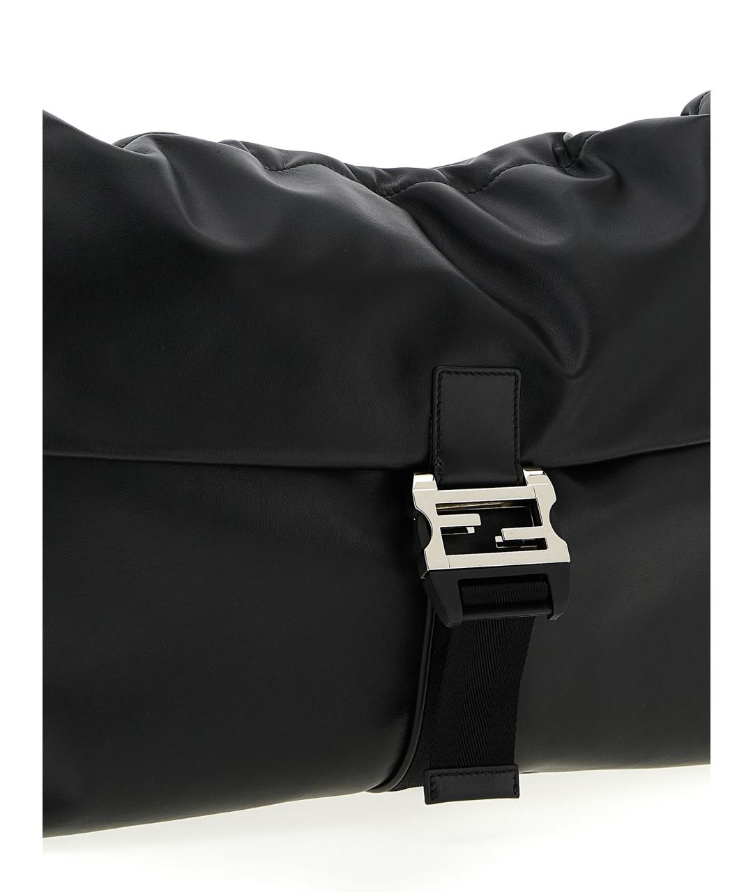 FENDI Черная кожаная сумка на плечо, фото 3