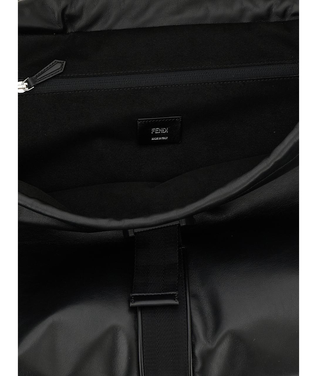 FENDI Черная кожаная сумка на плечо, фото 4