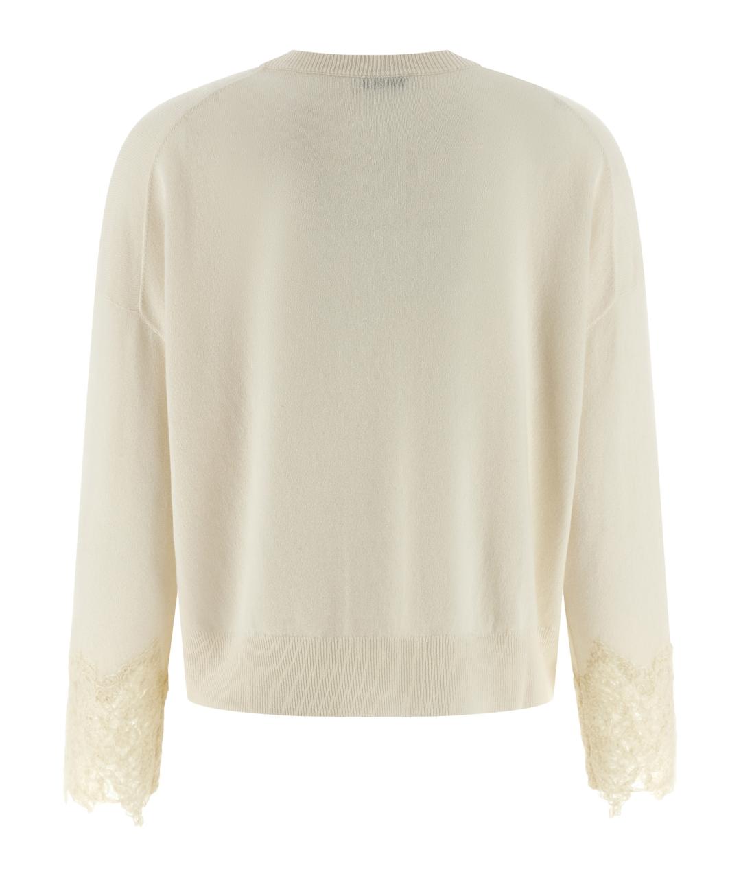 BRUNELLO CUCINELLI Белый кашемировый джемпер / свитер, фото 2