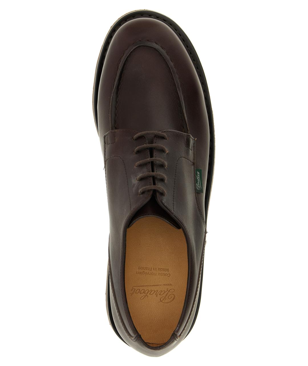 PARABOOT Коричневые кожаные низкие ботинки, фото 4