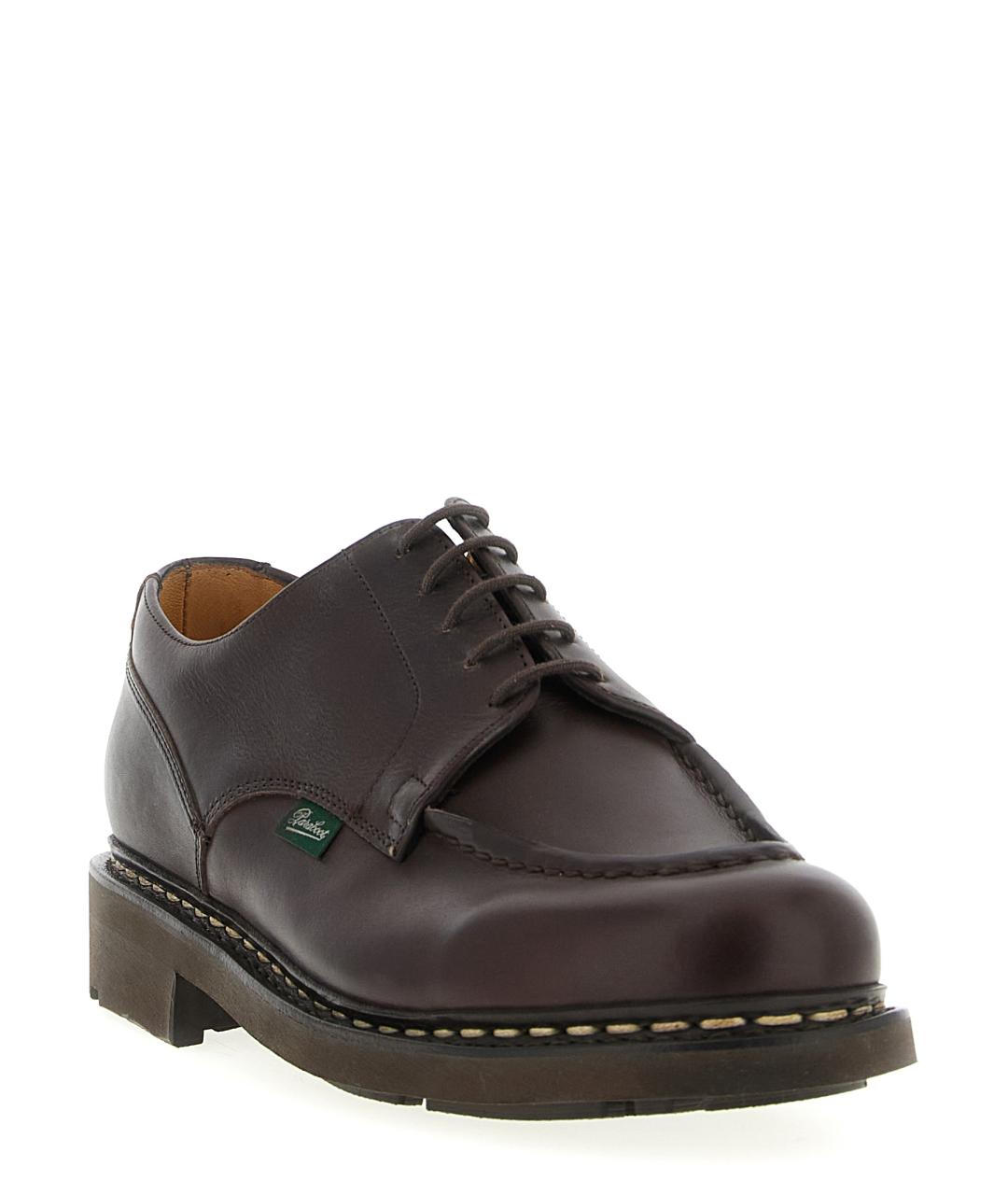 PARABOOT Коричневые кожаные низкие ботинки, фото 2
