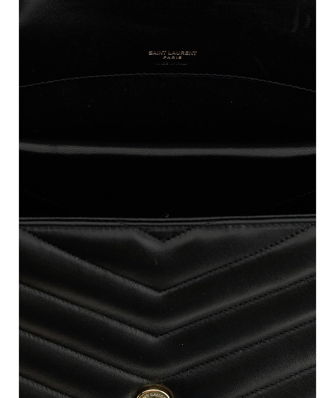 SAINT LAURENT Черная кожаная сумка через плечо, фото 4