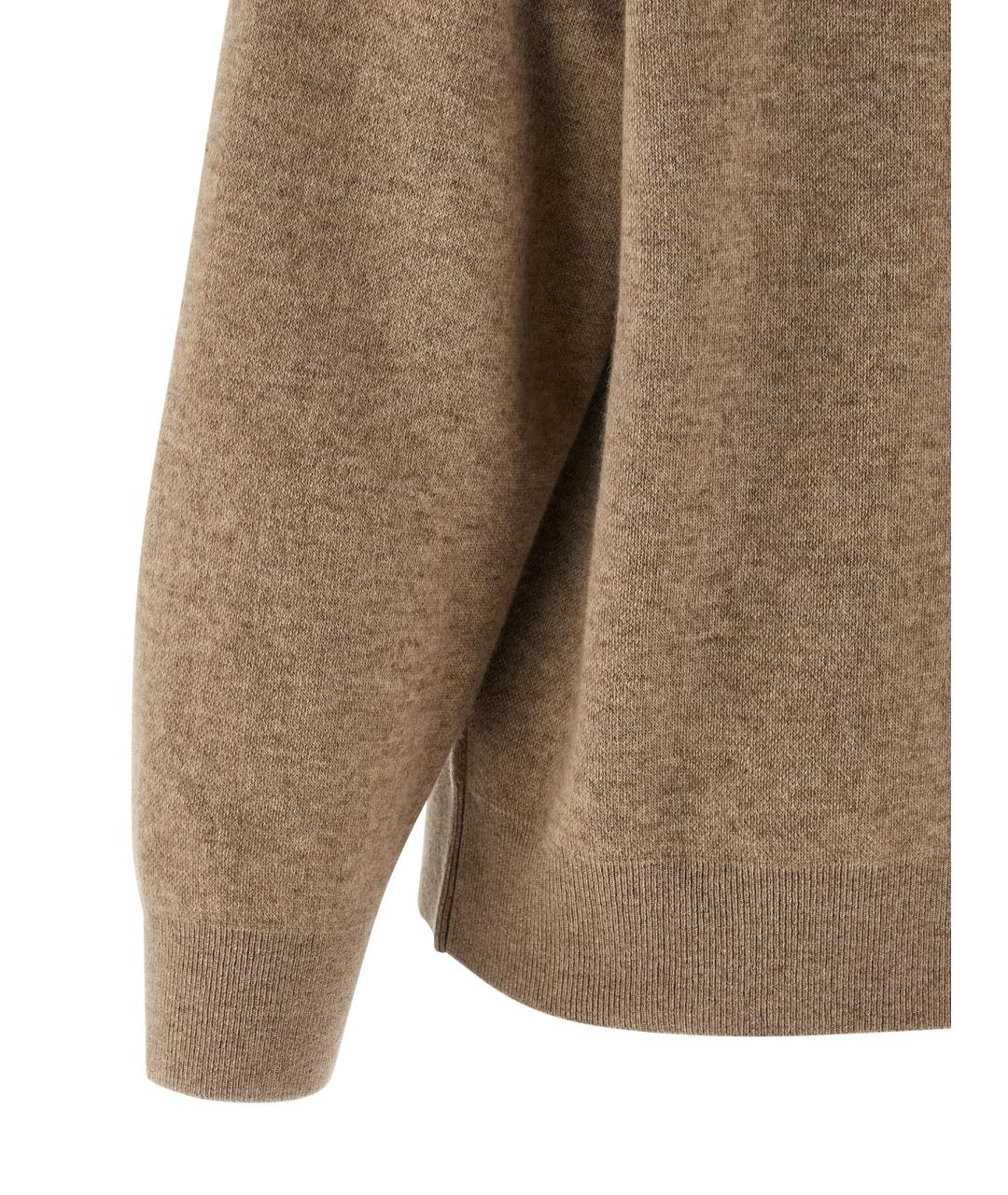 BRUNELLO CUCINELLI Бежевый кашемировый джемпер / свитер, фото 4