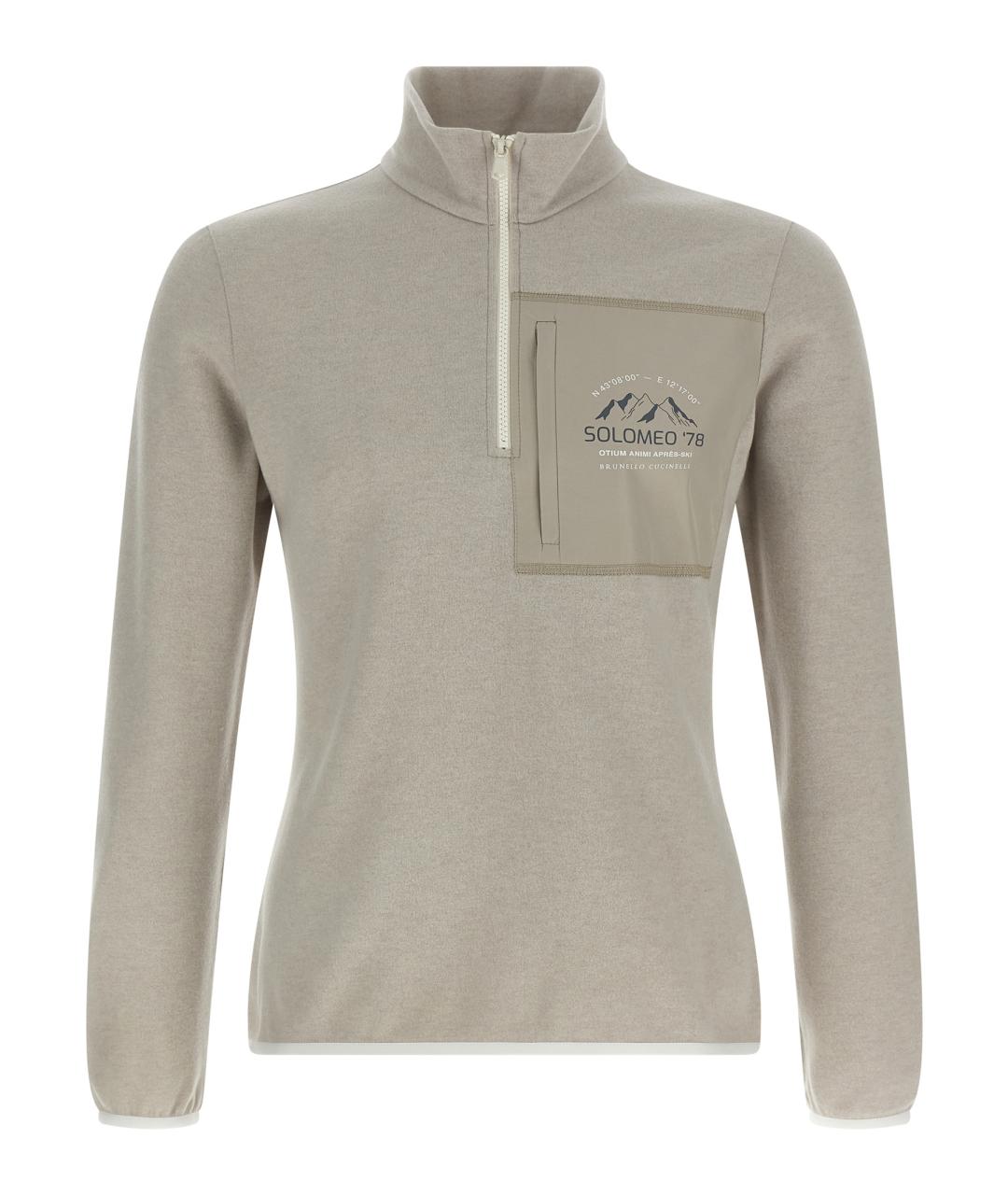 BRUNELLO CUCINELLI Бежевый кашемировый джемпер / свитер, фото 1