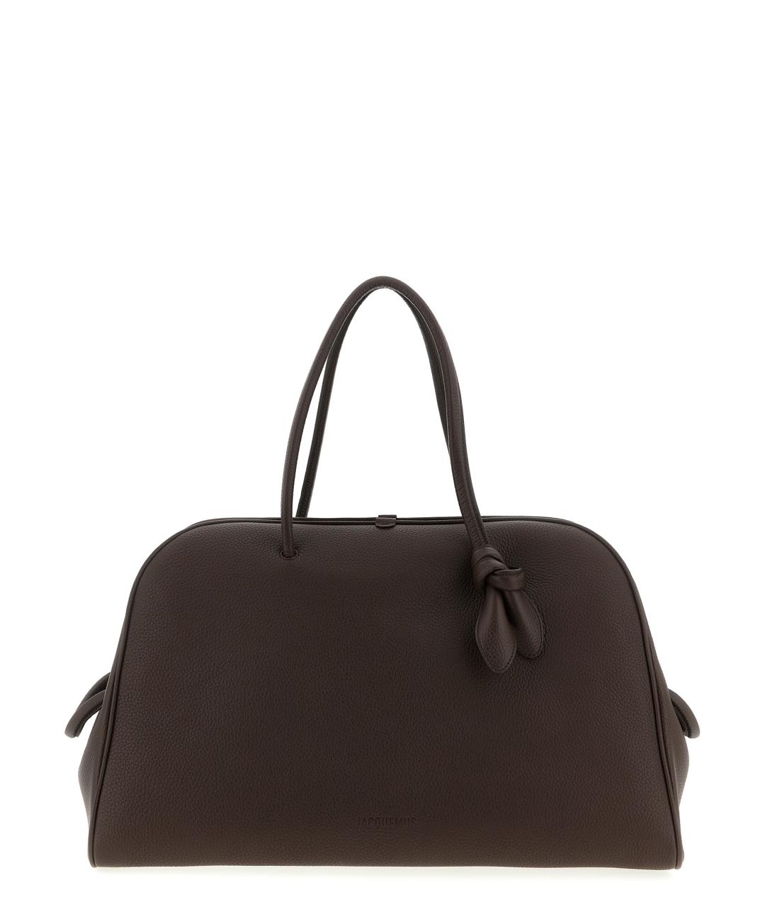 JACQUEMUS Коричневая кожаная сумка через плечо, фото 1