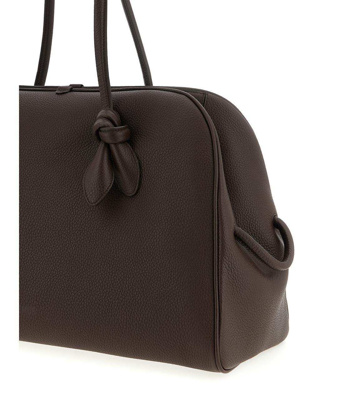 JACQUEMUS Коричневая кожаная сумка через плечо, фото 3