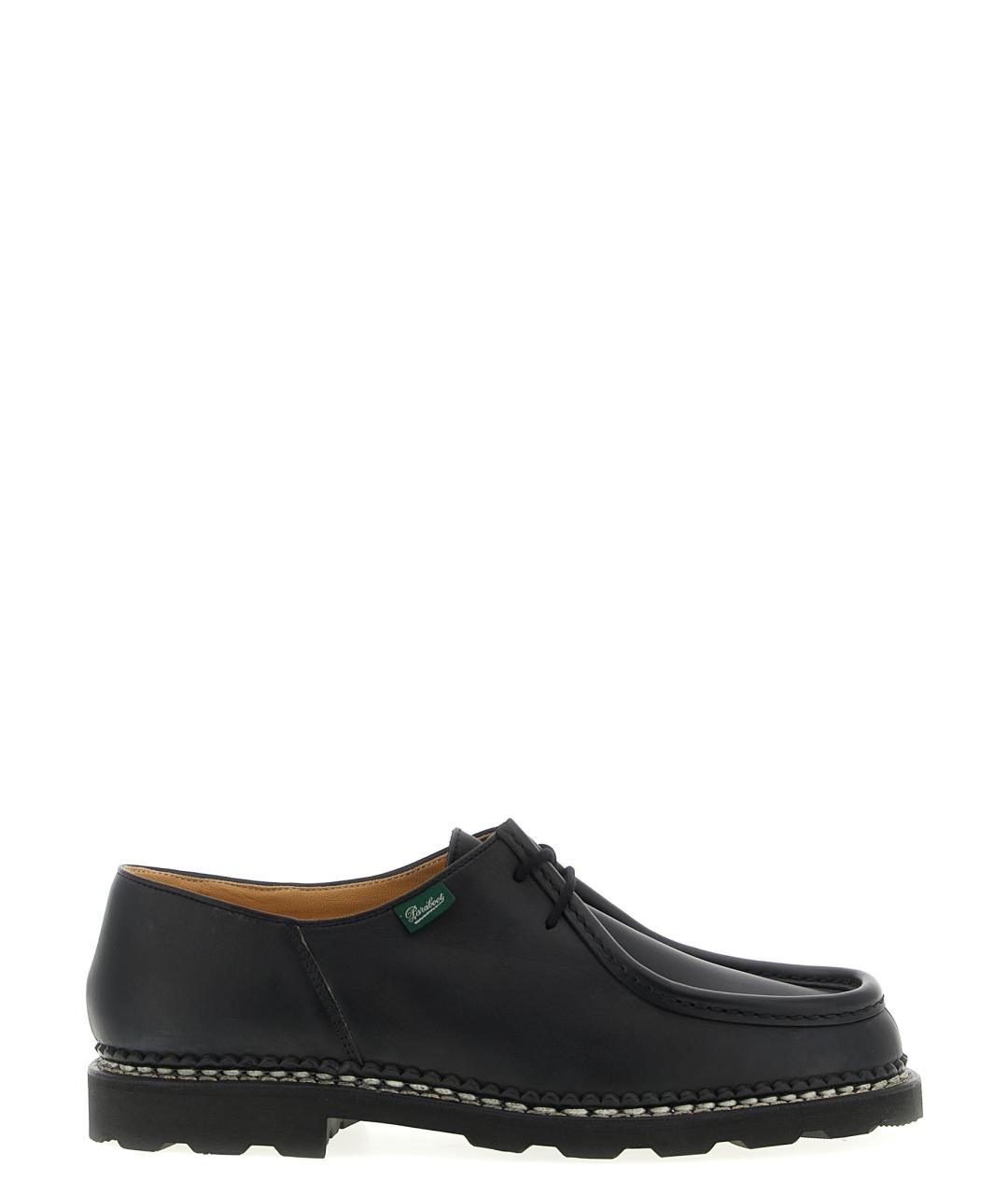 PARABOOT Черные кожаные низкие ботинки, фото 1