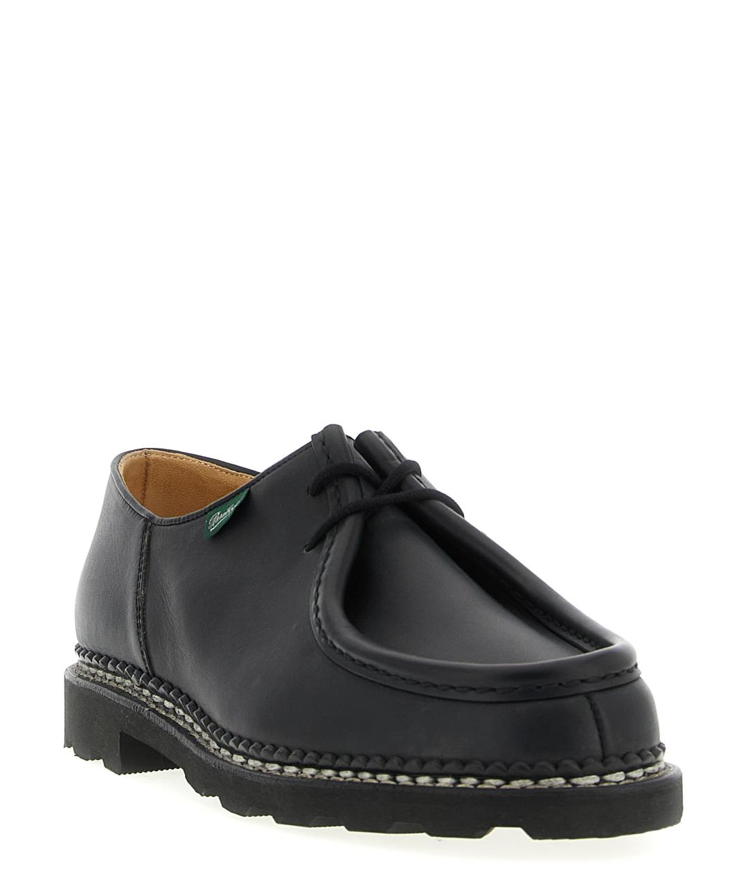 PARABOOT Черные кожаные низкие ботинки, фото 2