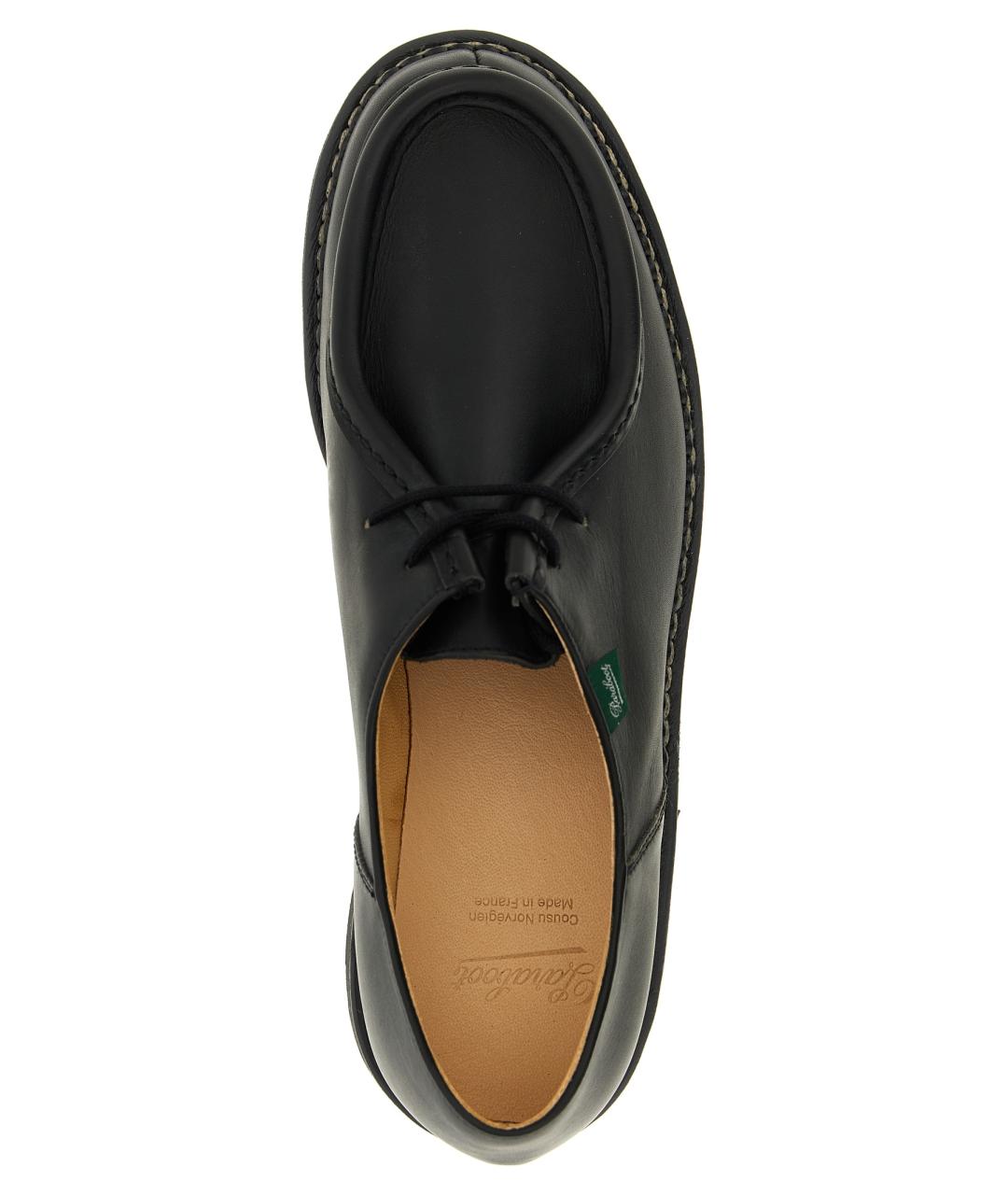 PARABOOT Черные кожаные низкие ботинки, фото 4