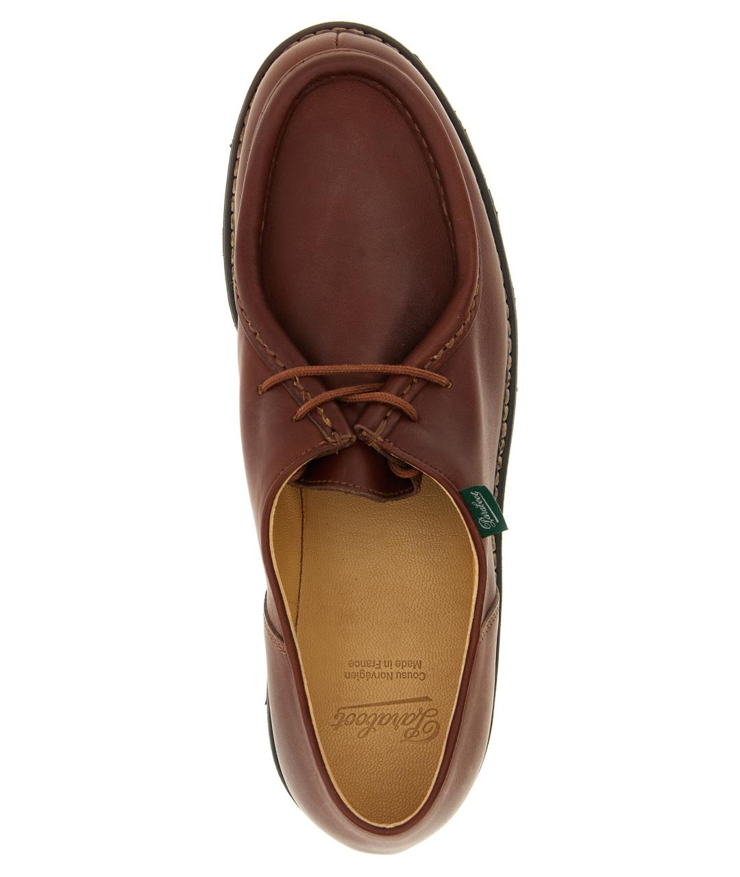 PARABOOT Коричневые кожаные низкие ботинки, фото 4