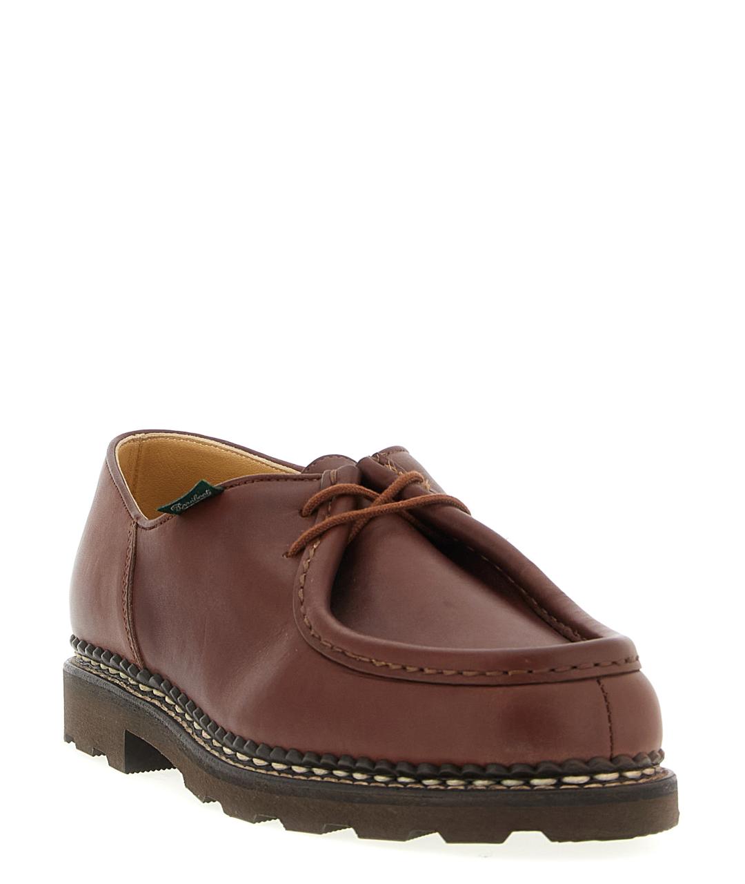 PARABOOT Коричневые кожаные низкие ботинки, фото 2