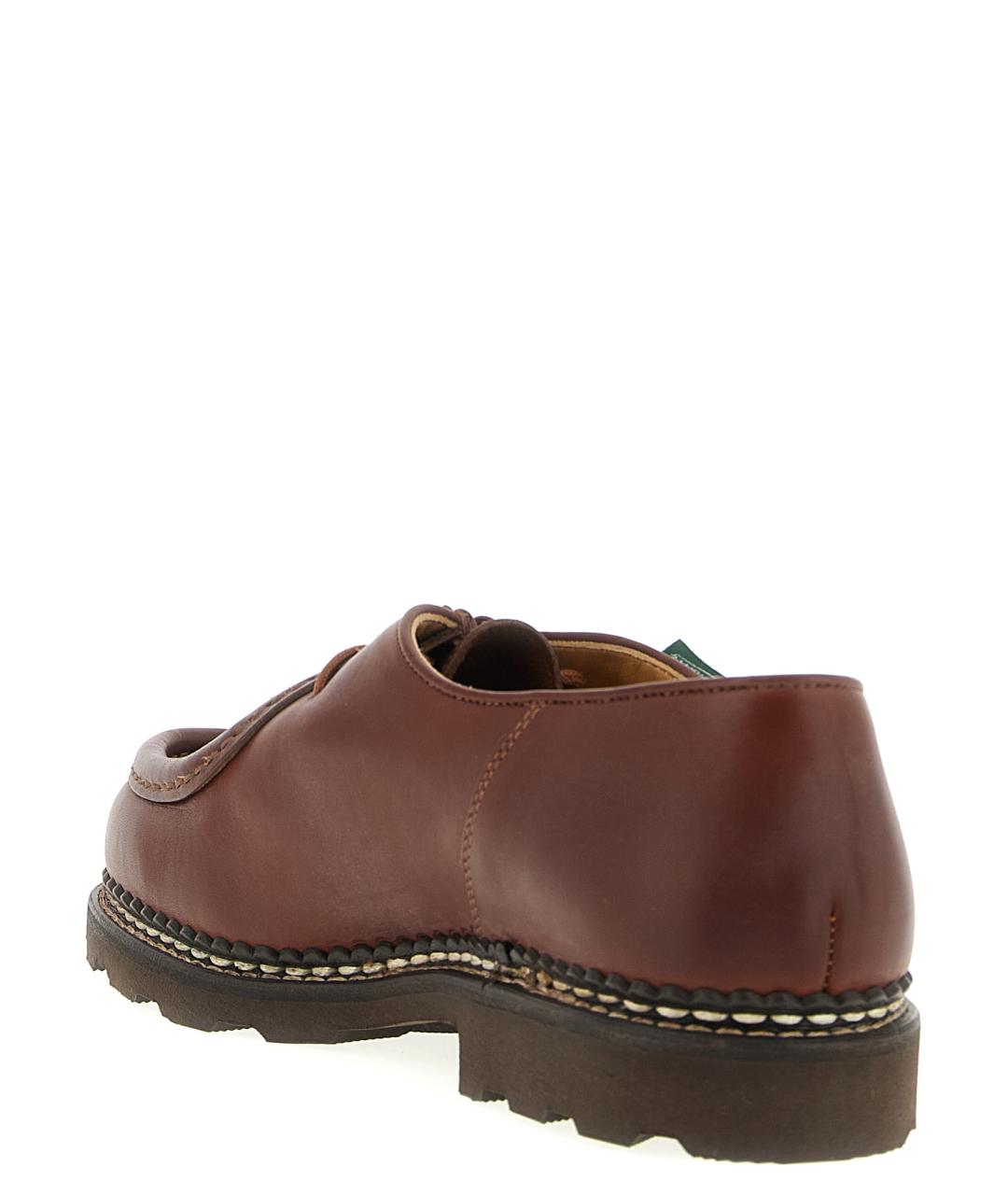 PARABOOT Коричневые кожаные низкие ботинки, фото 3
