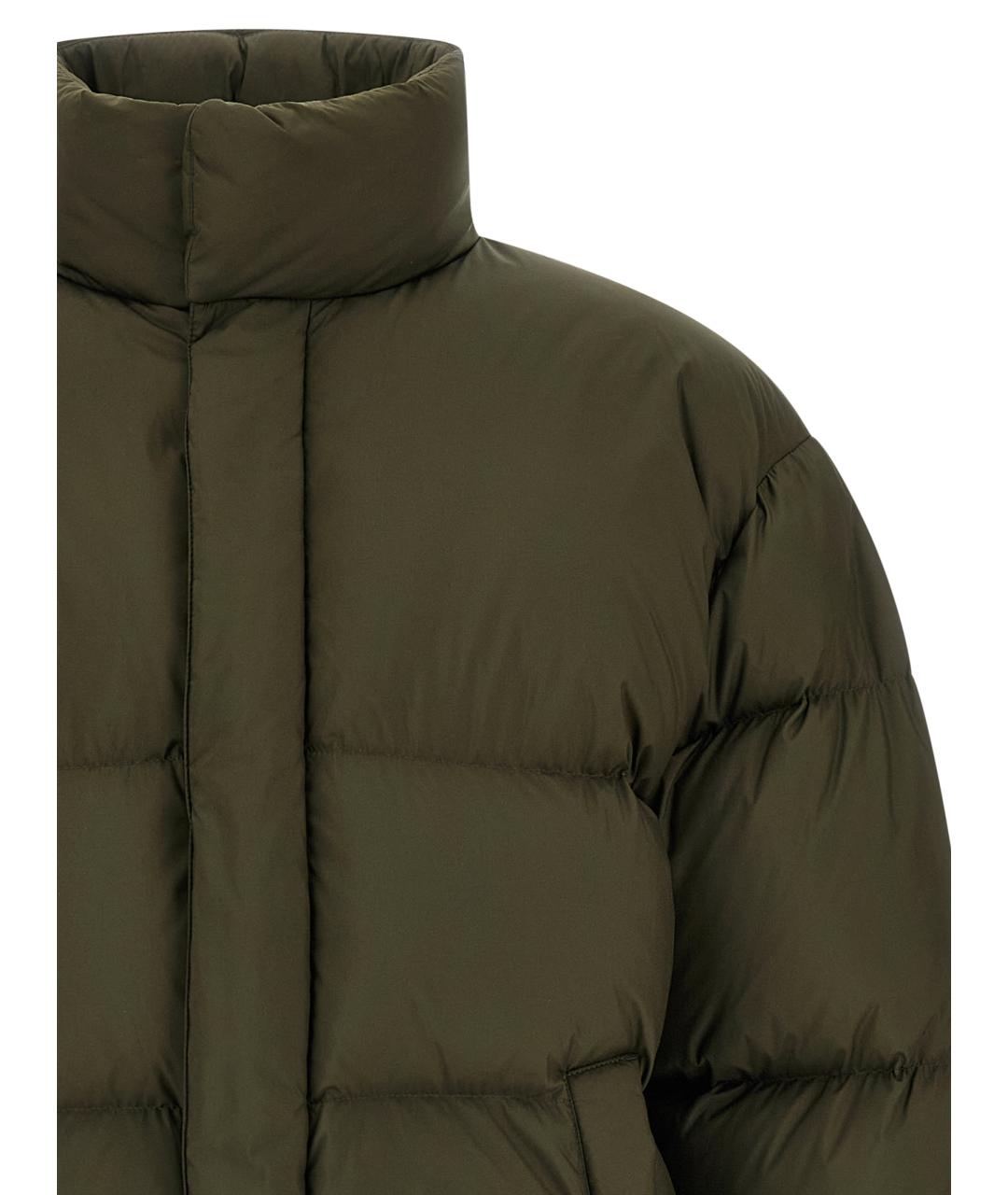 SAINT LAURENT Зеленый полиэстеровый пуховик, фото 3
