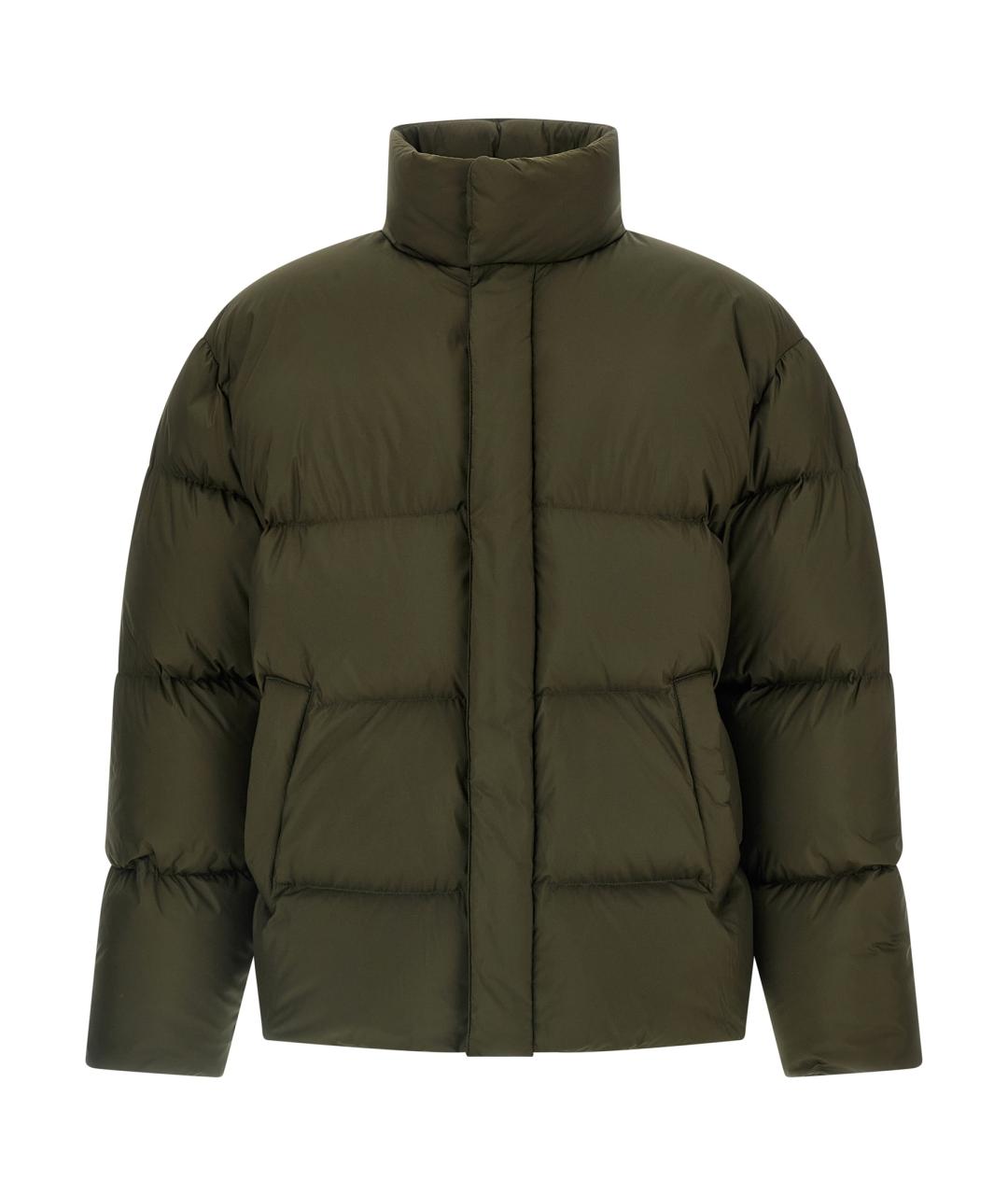 SAINT LAURENT Зеленый полиэстеровый пуховик, фото 1