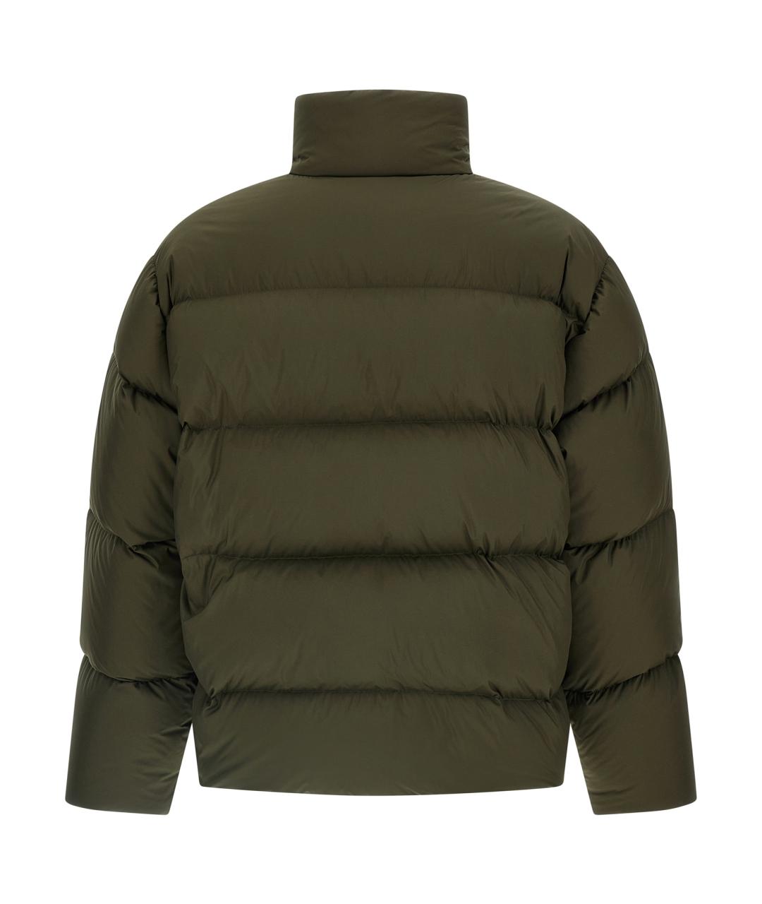 SAINT LAURENT Зеленый полиэстеровый пуховик, фото 2