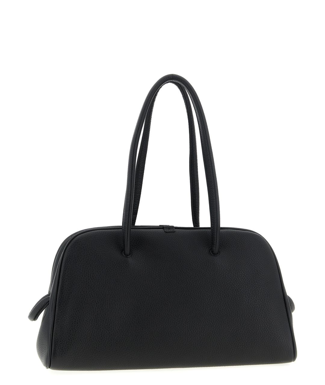 JACQUEMUS Черная кожаная сумка через плечо, фото 2