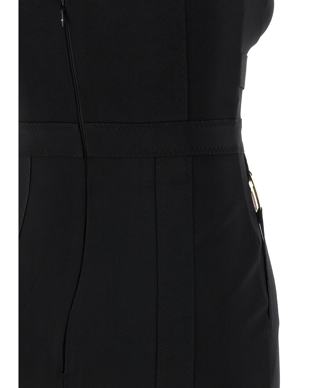 ELISABETTA FRANCHI Черное полиамидовое платье, фото 4