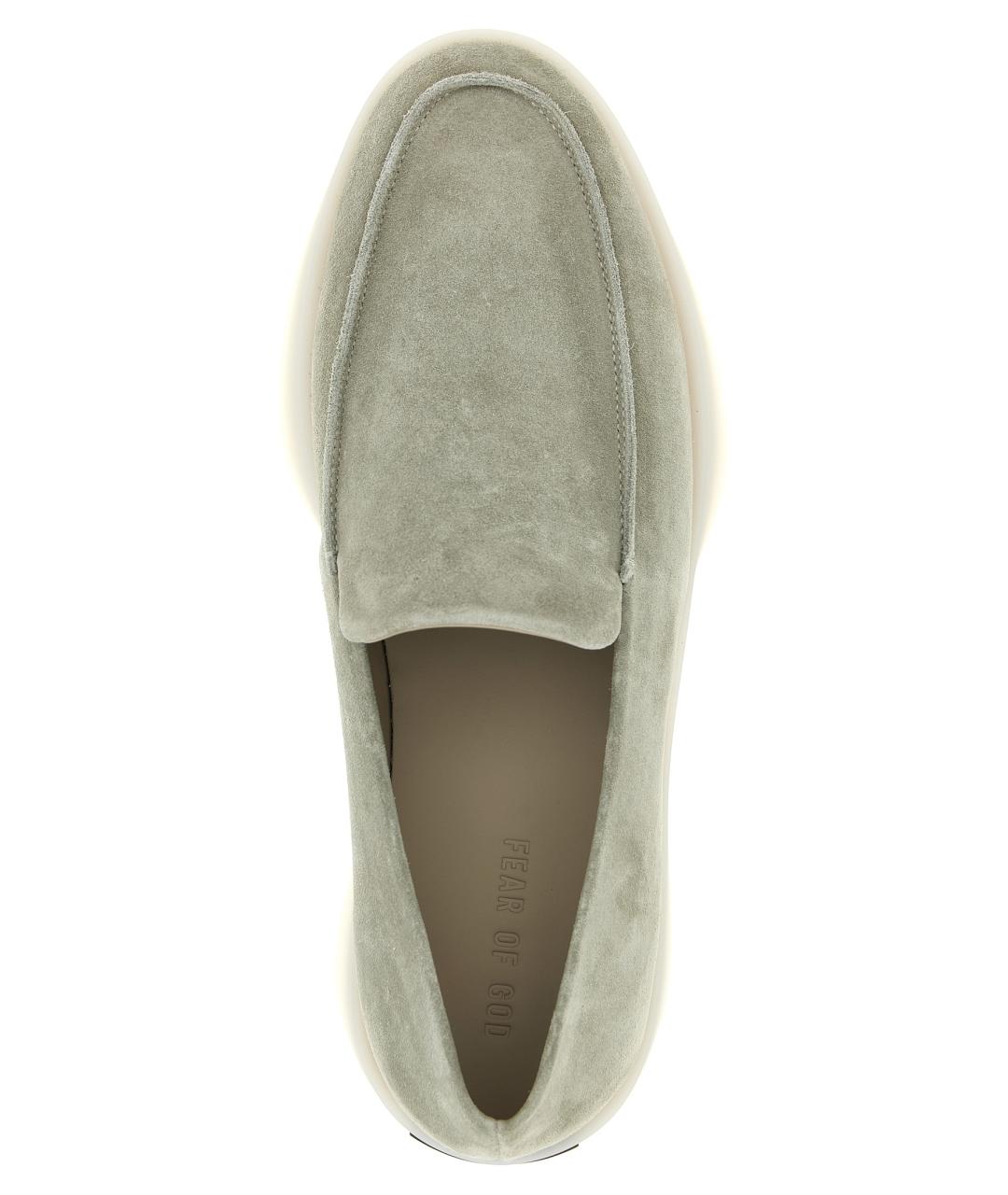 FEAR OF GOD Серые кожаные лоферы, фото 4