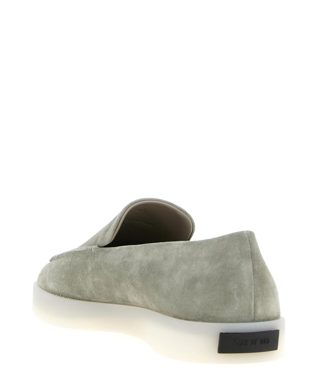 FEAR OF GOD Серые кожаные лоферы, фото 3