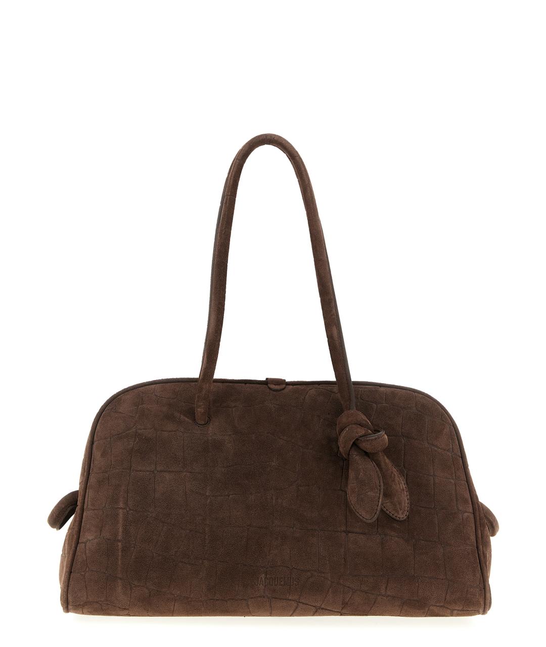 JACQUEMUS Коричневая кожаная сумка через плечо, фото 1