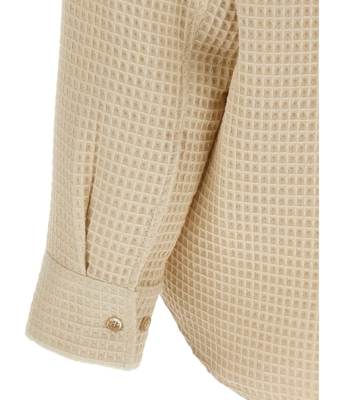 SEFR Бежевая хлопковая кэжуал рубашка, фото 4